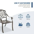thumbnail image 2 of SOCIALCOMFY 2 Piece Outdoor Bistro Dining Chairs, Cast Aluminum Dining Chair Set, Patio Bistro Chairs for Balcony, Backyard, Garden, 2 of 7