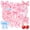 4A-50pcs, variant on 35pcs-50pcs Cute Ribbon Stickers Pink Bow Stickers Fun Stationery Stickers for Luggage Laptop Suitcase