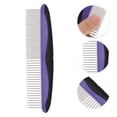 thumbnail image 3 of Unique Bargains 1 Pc Durable Straight Row Pet Grooming Brush for Pet 7.2"x1.85" Black Purple, 3 of 6