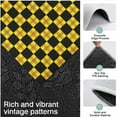 thumbnail image 3 of Yellow and Black Checkerboard Checkered Pattern Kitchen Rugs Sets Of 3,Kitchen Runner Rugs Non Skid Washable,Decorative Kitchen Floor Mats for Kitchen,Sink,Laundry,17"x30"+ 17"x47" + 17"x59", 3 of 6