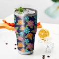 thumbnail image 4 of 30oz Pioneer Flower Floral Print Pattern Tumbler, Double Wall Vacuum Insulated Cup, BPA-Free Leak Proof Lid & Reusable Straws, Hot 12h, Cold 34h, 4 of 6
