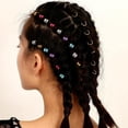 thumbnail image 3 of Anillos para el cabello de rastas doradas y plateadas para niña, pinzas ajustables para el cabello, trenzas sucias, horquilla de cuentas, accesorios para el cabello, 100 piezas, 3 of 4