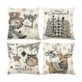 thumbnail image 3 of Lunxisen 8 Pcs Christmas Throw Pillow Covers, Xmas Decorations Cushion, Retro Santa Claus Pillowcase, Winter Holiday Decorative Pillow Case, Indoor Home Bedroom Couch Decor, 3 of 9