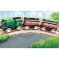 thumbnail image 6 of Hape: Steam-Era Passenger Train - Green & Red - 3pc Wooden Locomotive Toy, Engine w/ 2 Passenger Carriages, Push & Pull, Magnetic Linking, Kids Age 3+, 6 of 6