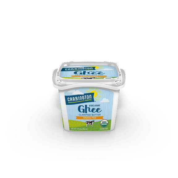 Carrington Farms Organic Ghee Clarified Butter Grass fed Gluten Free, 12 oz Pack Of 6