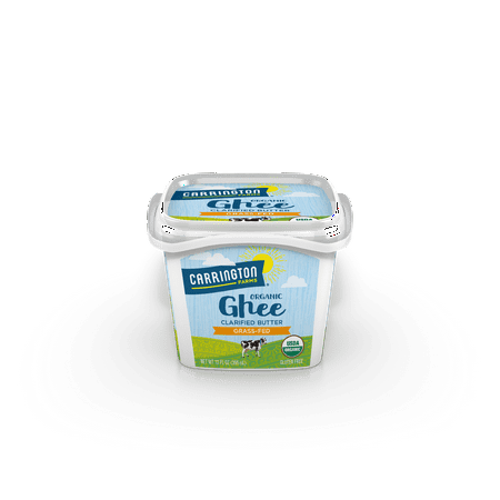 Carrington Farms Organic Ghee Clarified Butter Grass fed Gluten Free, 12 (Best Way To Clarify Butter)