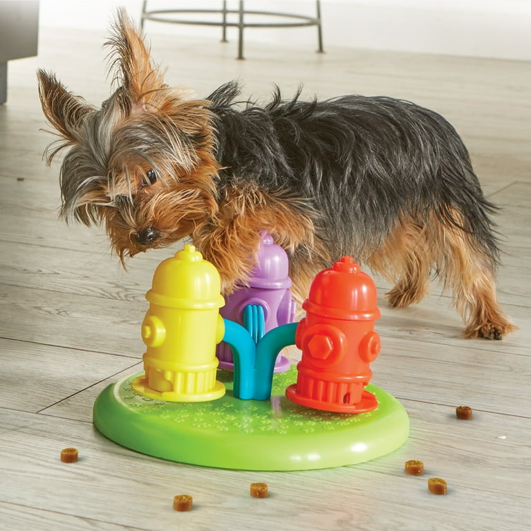 Pets Brightkins Spinning Hydrants Dog Treat Puzzle for Interactive