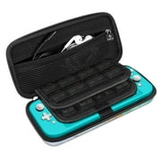 Fintie Carry Case for Nintendo Switch Lite 2019 - [Shockproof] Hard Shell Protective Cover Travel Bag with 15 Game Card / 2 Micro SD Card Slots, Inner Pocket for Switch Lite Console, Emerald Marble