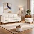 thumbnail image 4 of Leumius Convertible Sectional Sofa Couch,Modern Corduroy L-Shaped Couch with Storage Ottoman,Small Sofa for Small Living Room, Apartment and Small Space,Off White, 4 of 10