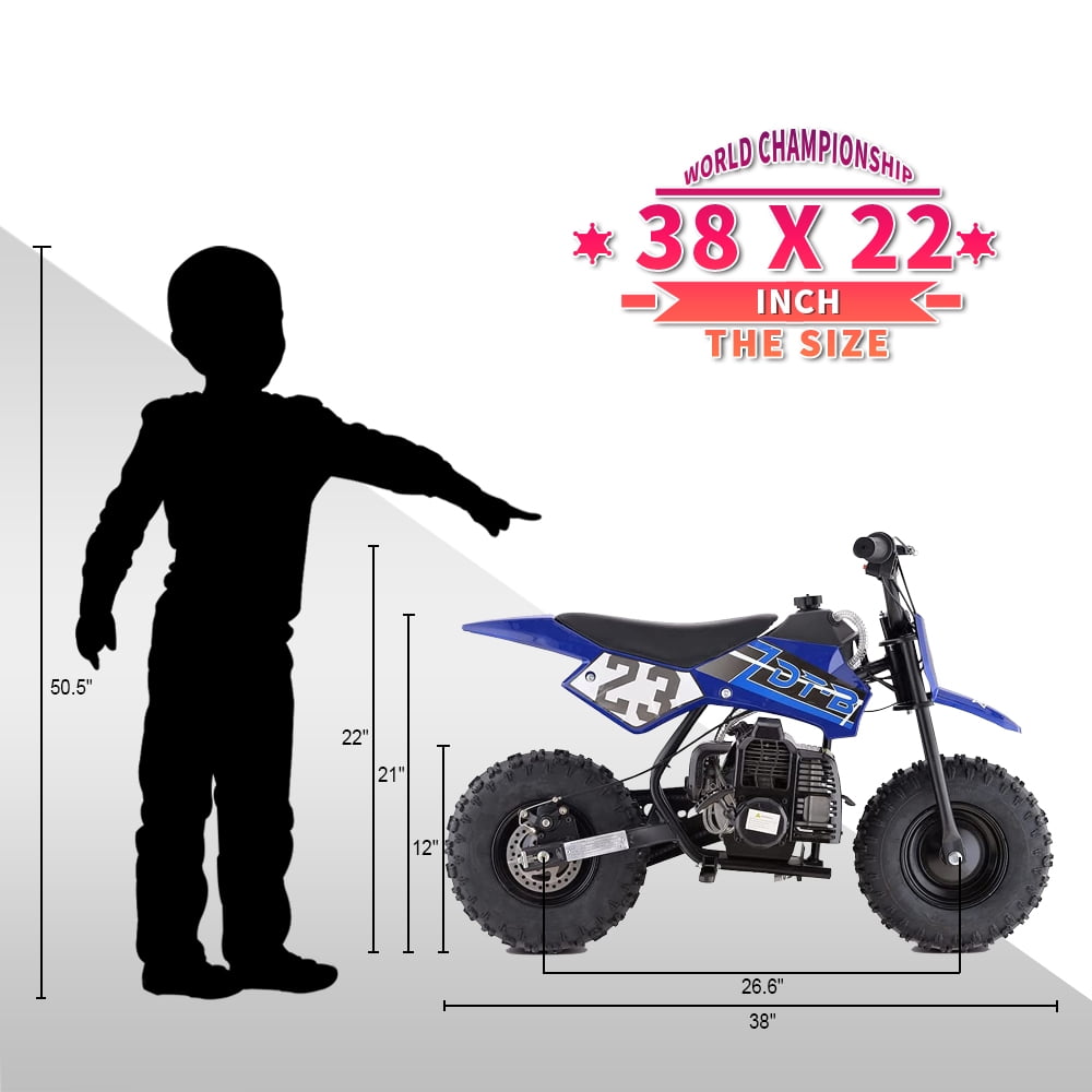 HOVER HEART DB002 50cc Gas Powered Mini Bike, Off-Road Tires, EPA Approved √¢¬Ä¬ì Green