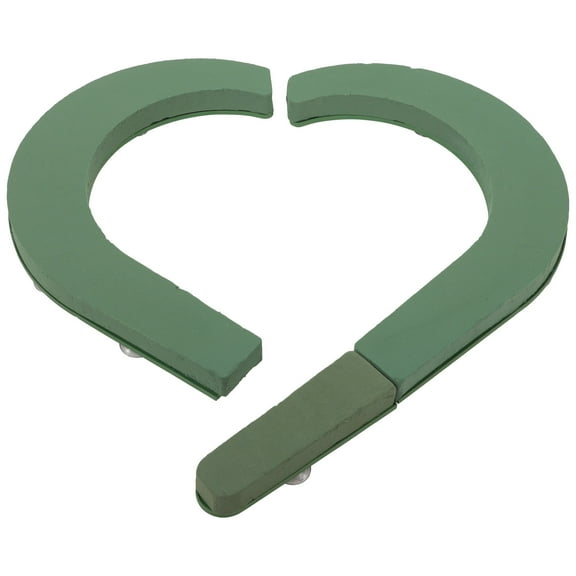 OUNONA Heart Shape Floral Foam for Wedding Car Decor Green Flower Arrangement Mud Easy to Use 12 Count