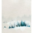 thumbnail image 3 of Christmas Duvet Cover Set, Watercolor Style Winter Scenery on the Valley with Shadow Effects Artisan Print, Decorative 3 Piece Bedding Set with 2 Pillow Shams, Calking Size, White Blue, by Ambesonne, 3 of 3