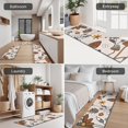 thumbnail image 5 of Brown Mushroom Flower Light Pattern Kitchen Rugs Sets Of 3,Kitchen Runner Rugs Non Skid Washable,Decorative Kitchen Floor Mats for Kitchen,Sink,Laundry,17"x30"+ 17"x47" + 17"x59", 5 of 6