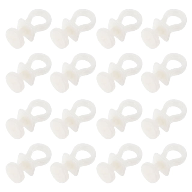 30 Pcs Rouleaux de Rideaux en Plastique Beige pour Fenêtre et Douche Glisseurs pour Séparateur de Pièce Monté au Plafond Rideaux de Lit Superposé Rv