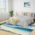 thumbnail image 4 of Beach Theme Rugs for Bedroom - 5x6ft, Tropical Palm Trees Area Rugs for Living Room, Tropic Ocean Carpet, Ultra Soft Washable Rug, Beach Carpet Home Decor & Gifts, 4 of 7