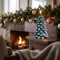 thumbnail image 5 of Christmas Tree Candle, LED Flameless Candle with Flickering Warm Light, Battery Operated Christmas Tree Shaped Candle Decor, Holiday Tabletop Ornament for Mantel Dining Room Home Party Decoration, 5 of 8
