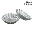 thumbnail image 3 of CAROOTU 20PCS Gâteau Moule à Biscuits Moule Doublé Étain Outils de Cuisson Moules à Œufs Antiadhésifs - Moule à Muffins Rond Réutilisable, 3 of 7