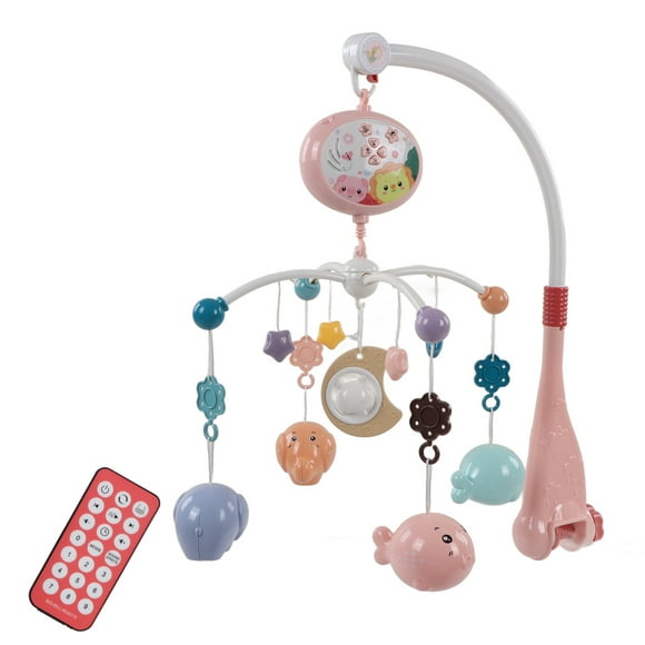Móvil musical para recién nacidos, móvil para bebés con luz y sonido, móvil giratorio para bebés, juguete para bebés, diseño elevado
