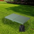 thumbnail image 6 of figatia Mini Camping Table Folding Foldable with Carrying Bag for Tour Yard Barbecue Green, 6 of 8