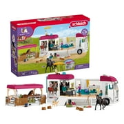 Schleich Horse Club 227 Piece Horse Transporter Playset with Pink & White Trailer and Horse Figurines