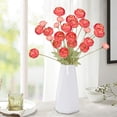 thumbnail image 5 of 4-Head Faux Anemone Flower Bouquet, Realistic Artificial Floral Arrangement for Mom's Day Party Wedding Venue, Elegant Interior Home Decoration Supplies, 7.87*22.83in, Hot Pink, 5 of 6