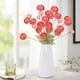 thumbnail image 5 of Ramo de rosas artificiales tallo floral sintético de 22,8" Arreglo floral de plástico Naranja, rojo, azul, rosa blanco • Decoración del hogar Jarrón de mesa para la boda, 5 of 6