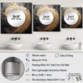 thumbnail image 4 of Designart "Stylish Black & Gold Pottery Circles" abstract spirals Square Mirror Wall Decor Modern - Large Gold Square Bathroom Mirror - Square Printed Wall Mirror Art, 4 of 5