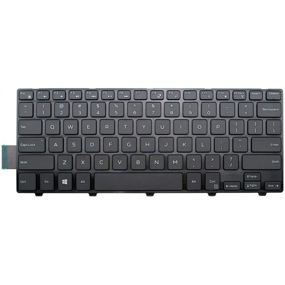 New US Black English Laptop Keyboard (with Frame no Backlit) Replacement for Dell Inspiron 14 3462 3465 3467 3468 3473 3476