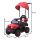 thumbnail image 4 of Correpasillos Bebé 3 En 1 Carro Montable Eléctrico Tipo Jeep Rojo, 4 of 4