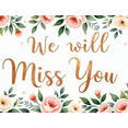 thumbnail image 4 of Floral Design Farewell Banner Elegant Style We Will Miss You Goodbye Decoration for Retirement Party Office Celebration Goodbye Event, 4 of 8