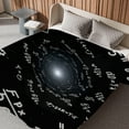 thumbnail image 5 of 300GSM Heavy-Duty Math & Physics Themed Fleece Blanket - Large Black/White Science Print with Greek Letters (α,β,γ,δ,ε,σ,τ) - Super Soft Flannel All-Season Throw for Bed, Sofa, Travel - Gift for Math, 5 of 10