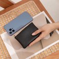 thumbnail image 5 of Litchi Pattern Coin Purse Women PU Leather Zipper Wallet Card Holder Storage Bag, 5 of 8