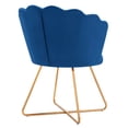 thumbnail image 5 of Duhome Velvet Makeup Vanity Chair with Back, Modern Accent Chair with Gold Metal Legs Dark Blue, 5 of 8