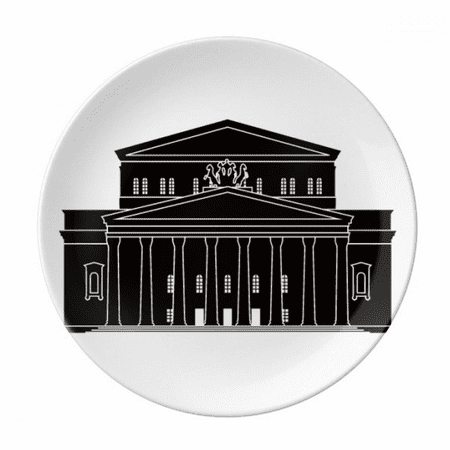 

The Moscow Theatre Outline Pattern Plate Decorative Porcelain Salver Tableware Dinner Dish