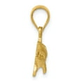 thumbnail image 2 of 14k Satin & Diamond-cut Shark Pendant in 14k Yellow Gold, 2 of 3