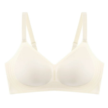 Bras for Women Lace Bralettes Plus Size No Underwire Seamless Push Up Full Coverage Comfort Lingeries Bra White 3 34 C