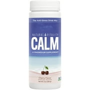 Natural Vitality Calm, Magnesium Citrate Supplement Powder, Anti-Stress Drink Mix, -Cherry, 8 Ounces