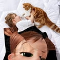 thumbnail image 2 of Bebé Jefe Niña Blanca anti-pilling, suave, ligera, esponjosa y acogedora de lujo para hogar y cocina – Perfecta para niños y adultos,50X70cm, 2 of 6