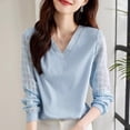thumbnail image 3 of Women's Blouses Dressy Casual V Neck Top Long Sleeve Shirts Womens Hiking Gear Women Fall Shirts Long Sleeved Tops U Neck Shirts for Women Short Sleeve Workout Shirts Ladies Raglan Tees Womens Relaxed, 3 of 5