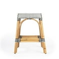 thumbnail image 2 of Beaumont Lane 24.5" Transitional Rattan Counter Stool in Black/White, 2 of 7