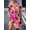 Rose Red, variant on EASYBRA Womens U Neck Floral Sleeveless Midi Dress Ring Detail Elegant Summer Casual Dress