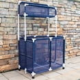 thumbnail image 2 of Pool Bins Pool Storage Mesh Rolling Organizer with Noodle Holder, Large, Blue, PBFT-1533, 2 of 6