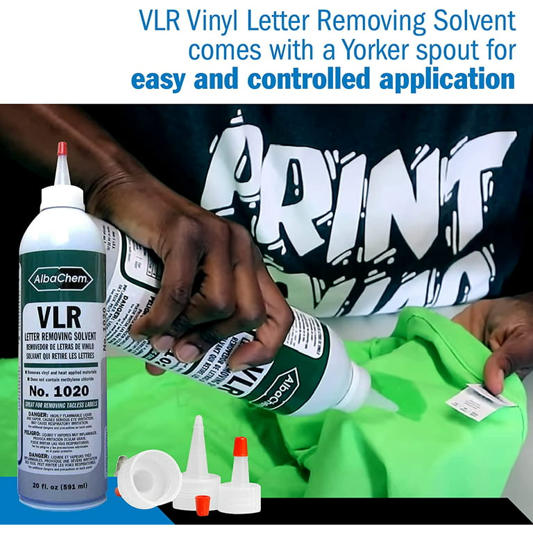 AlbaChem® VLR Vinyl Letter Removing Solvent 20oz - Vinyl Remover - HTV  remover
