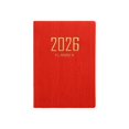 thumbnail image 2 of 2026 Daily Planner Pocket Notebook, A7 Hardcover Journal with Date Layout, Compact Schedule Organizer for Travel & Work, 100 Pages Thick Paper for Goal Tracking - Red, 2 of 8