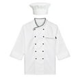 thumbnail image 2 of Alvivi Men Women Short Sleeve Chef Coat Double-Breasted Jacket Kitchen Restaurant Workwear White Long Sleeve XL, 2 of 7