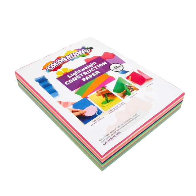 Papel de construcción ligero para colorear, 300 hojas, 10 colores