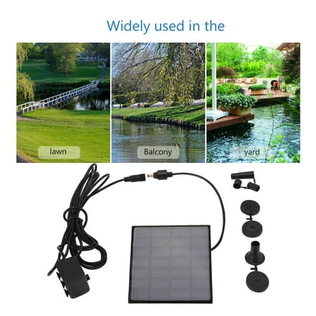Solar Power Panel Fountain Water Submersible Pump Kit for Pool Garden Pond, Solar Water Fountain, Water Fountain