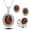 ZA-Red,6, variant on Crystalline Jewelry Sets For Women, Premium Wedding Bridal Jewelry Set With Necklace And Earring For Bride Cubic Zirconia Bridesmaid Jewelry