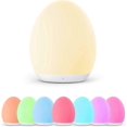 thumbnail image 1 of LED Night Light for Children, Night Light Child USB Rechargeable Silicone Baby Sleep Aid, Touch Control, Dimmable, Color Changing Night Lamp for, 1 of 4