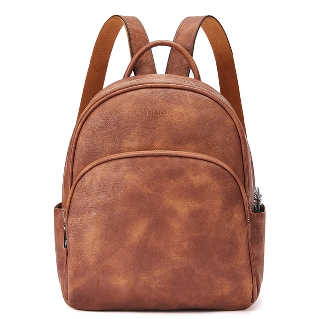Mochila Telena Small para mujer, tamaño pequeño, piel, color marrón